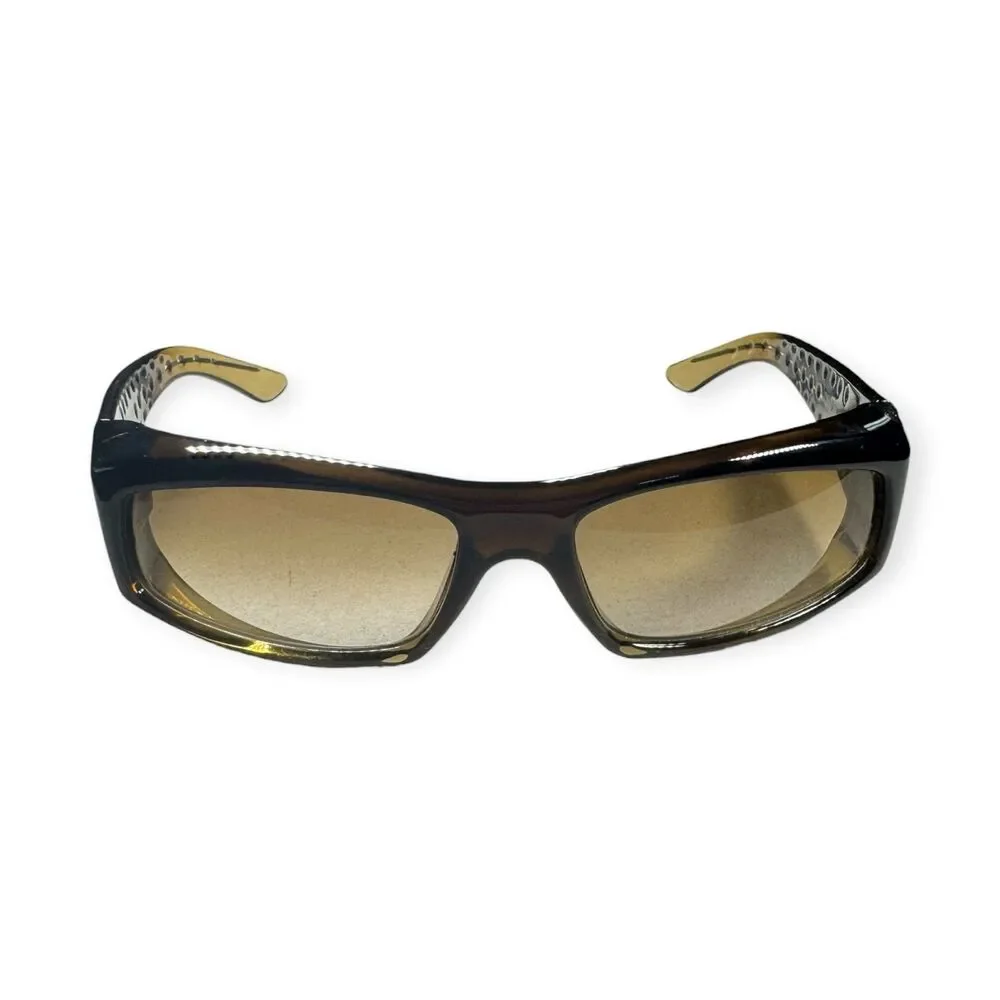 Spy Optic Logan Brown Sunglasses Wrap Y2K Brown Lenses